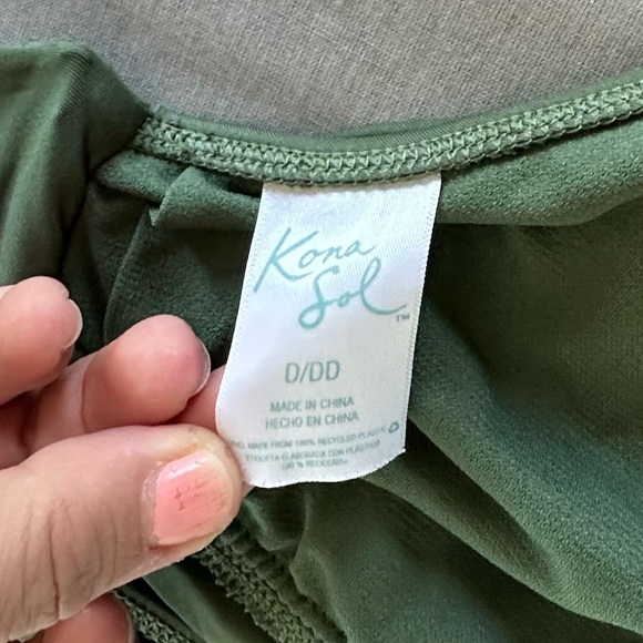 Kona Sol Olive Bikini Top and Bottom - Picture 3 of 4